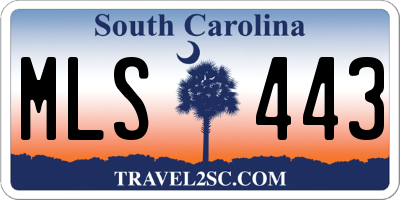 SC license plate MLS443