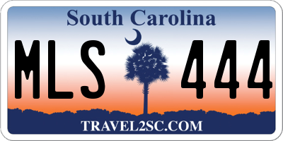 SC license plate MLS444