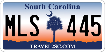 SC license plate MLS445