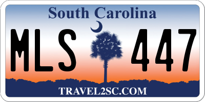 SC license plate MLS447