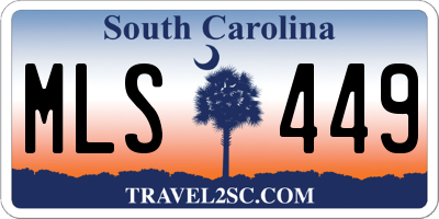 SC license plate MLS449