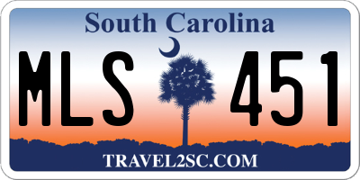 SC license plate MLS451
