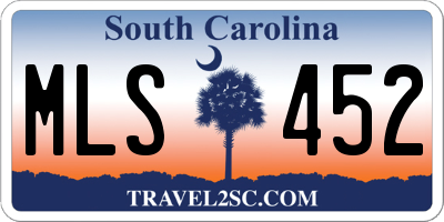 SC license plate MLS452