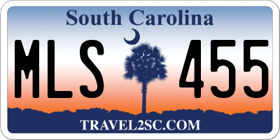 SC license plate MLS455
