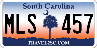 SC license plate MLS457