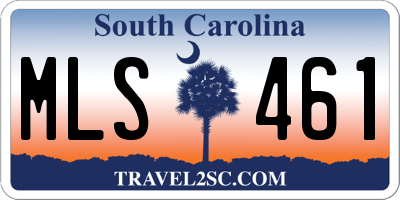 SC license plate MLS461