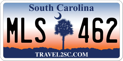 SC license plate MLS462