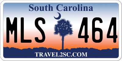 SC license plate MLS464