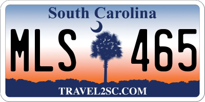 SC license plate MLS465