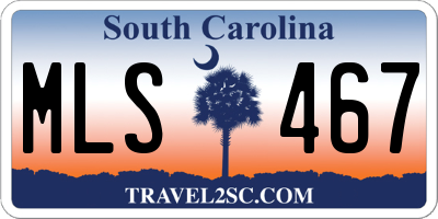 SC license plate MLS467