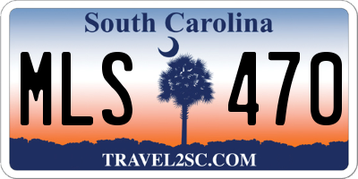 SC license plate MLS470