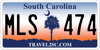 SC license plate MLS474