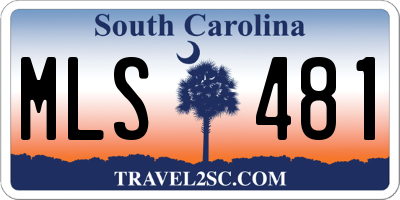 SC license plate MLS481