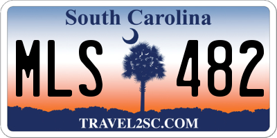 SC license plate MLS482