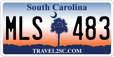 SC license plate MLS483