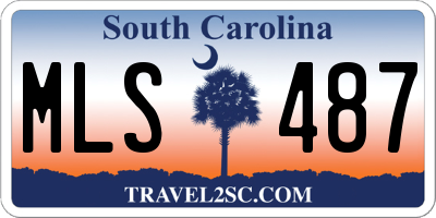 SC license plate MLS487