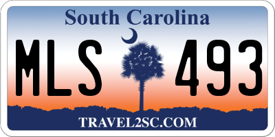 SC license plate MLS493