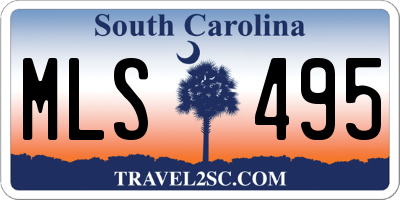 SC license plate MLS495