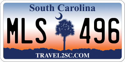 SC license plate MLS496