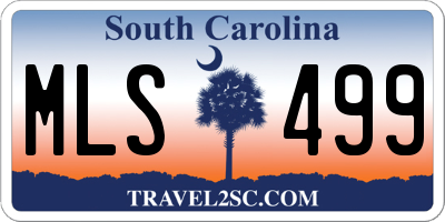 SC license plate MLS499
