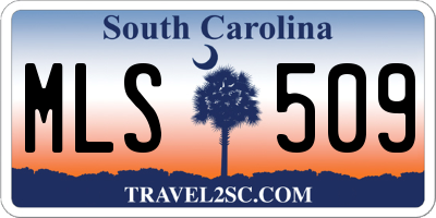 SC license plate MLS509