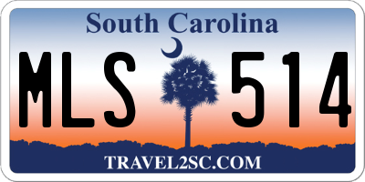 SC license plate MLS514