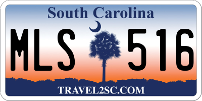 SC license plate MLS516
