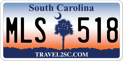 SC license plate MLS518