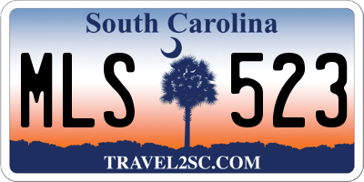 SC license plate MLS523