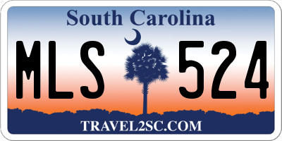 SC license plate MLS524