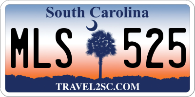 SC license plate MLS525