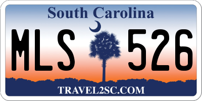 SC license plate MLS526
