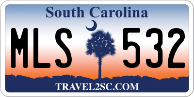 SC license plate MLS532
