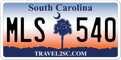 SC license plate MLS540
