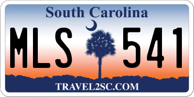 SC license plate MLS541