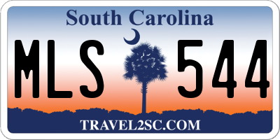 SC license plate MLS544