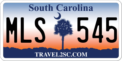 SC license plate MLS545