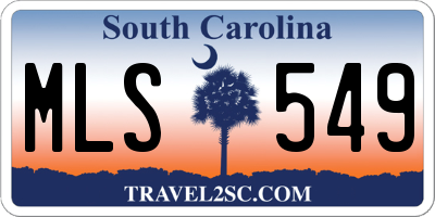 SC license plate MLS549