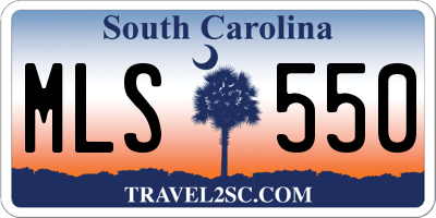 SC license plate MLS550
