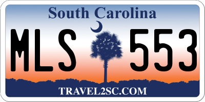 SC license plate MLS553