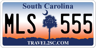 SC license plate MLS555