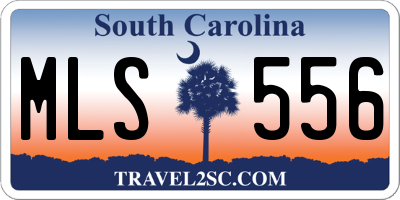SC license plate MLS556