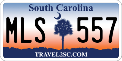 SC license plate MLS557