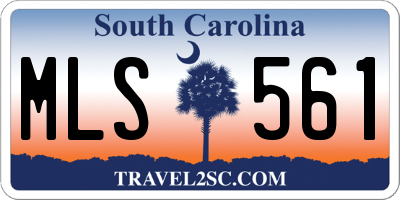 SC license plate MLS561