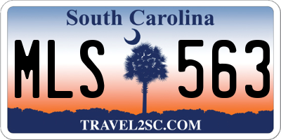 SC license plate MLS563