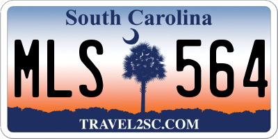SC license plate MLS564