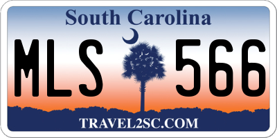 SC license plate MLS566