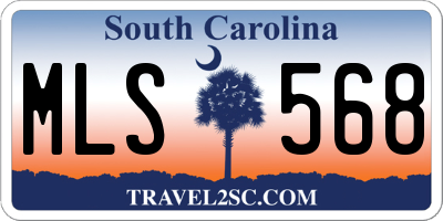SC license plate MLS568