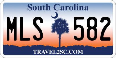 SC license plate MLS582
