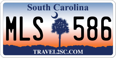 SC license plate MLS586
